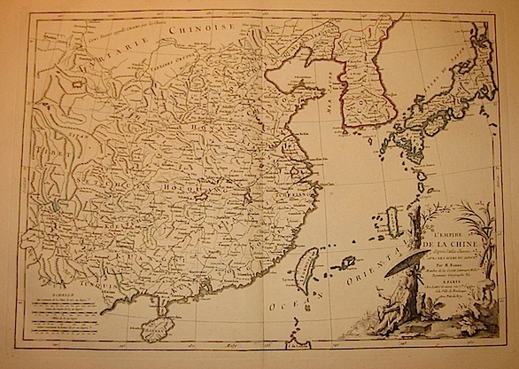 Bonne Rigobert L'Empire de la Chine... Avec les Isles du Japone 1762 Parigi 